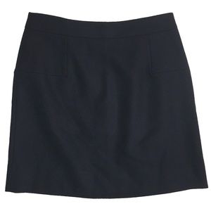 J. Crew Navy Blue Wool Skirt Size 0